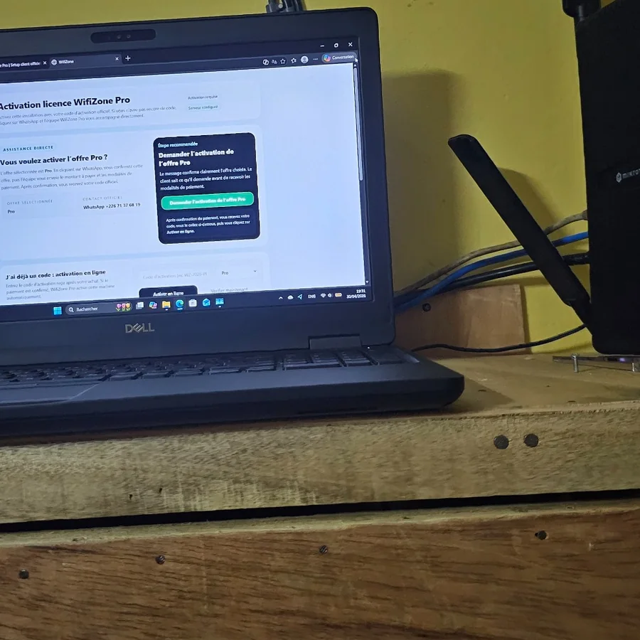 Interface WifiZone Pro et environnement technique