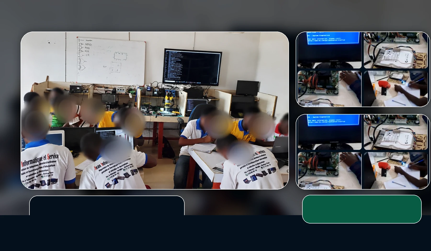 Salle de formation J.I.S et preuves techniques de terrain